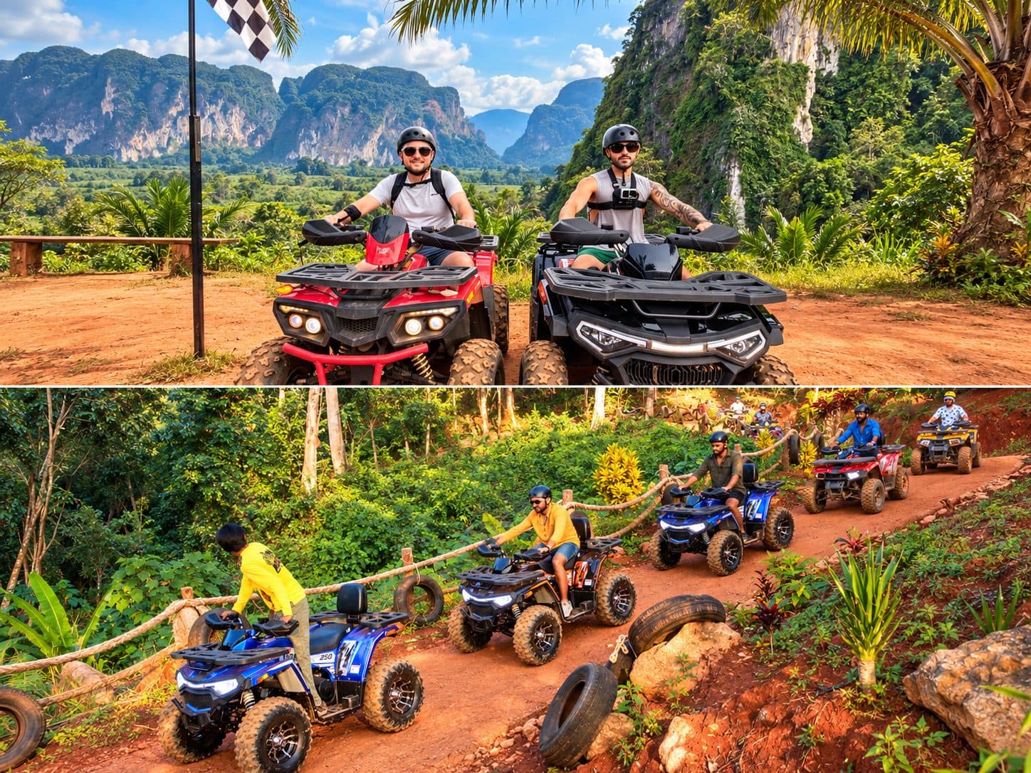 ATV 全地形车与高空滑索探险